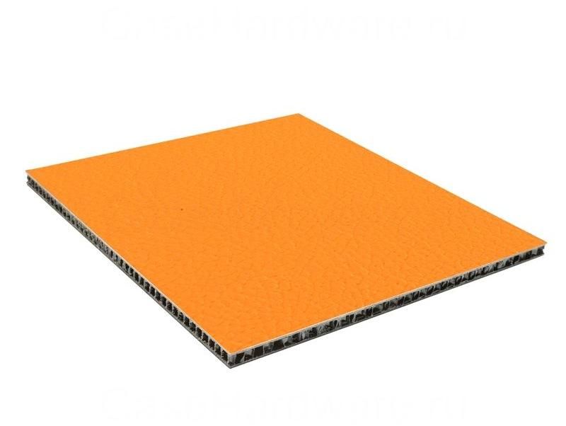 Пластиковая сэндвич-панель 10 мм с ПВХ покрытием оранжевая 59011